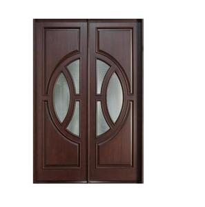 Puerta principal de teca de lujo hecha a mano, con patrones de vetas naturales y acabado pulido, disponible al mejor precio. - Product Image 1