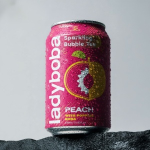 ชาไข่มุกพร้อมดื่มรสพีชแบบกระป๋อง 310 มล. - เลดี้ โบบา - Product Image 5