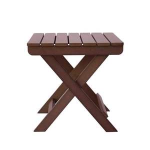 Handmade <b>Wooden</b> Outdoor Adirondack Natural Brown <b>Foldable</b> Coffee <b>Table</b>, Patio End <b>Table</b> for Poolside Garden, Living Room, Brown - Product Image 2