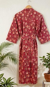Wholesale Cotton Kimono Long Printed <b>Robe</b> Unisex Clothing Gift for Him Bridesmaid Gown <b>Women</b> Boho Kimono <b>Robe</b> Cotton Kimono - Product Image 2