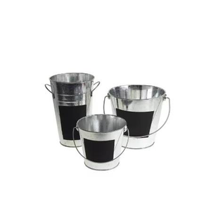 Classic Buckets Metal Multipurpose Oval Shape Ribbed Bucket Galvanized Pail Bucket Household <b>Cleaning</b> Tools & Accessories - Product Image 1