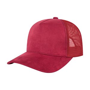 Gorra de Béisbol Unisex de 5 Paneles, Gorra Snapback de Malla y Suedette, Venta al Por Mayor OEM - Product Image 1