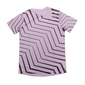 เสื้อยืดคอกลมแขนสั้นลายเรขาคณิตสีเทาสำหรับผู้ชาย ทรงปกติ สไตล์ลำลอง ผ้าโพลีเอสเตอร์ 100% ระบายอากาศได้ดี - Product Image 3