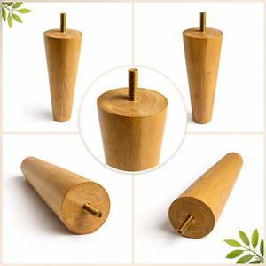 <b>Tall</b> Tapered Wooden Furniture Leg Elegant Modern Decorative Design for Sofa <b>Cabinet</b> Coffee Table - Product Image 6