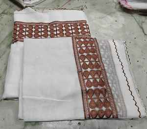 Chal IMMAH Blanco de Alta Calidad, Ligero, de Algodón Voile, con Bloques de Color, para Invierno, Número Uno en Ventas - Product Image 6