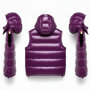 Gilet d'hiver pour homme, chaud, imperméable, respirant, léger, en polyester, vêtement d'extérieur formel, capuche amovible, vente en gros ODM - Product Image 3