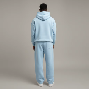 Ropa Sostenible, Conjunto Deportivo Personalizado de Felpa Holgada de 420 g/m², 100 % Algodón, Pantalones Deportivos de Lujo, Sudadera con Cierre, Conjunto Deportivo para Hombre - Product Image 5