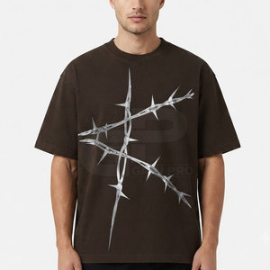 เสื้อยืดพิมพ์ลายสะท้อนแสงสไตล์ร่วมสมัยสำหรับผู้ชาย เสื้อยืดคอกลมผ้าฝ้ายนุ่มสบาย สตรีทแวร์ลำลอง เสื้อผ้าฤดูร้อนน้ำหนักเบาทันสมัย - Product Image 3