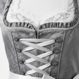 Nuevo Vestido Dirndl Alemán para el Oktoberfest, Bordado, Liso, Hasta la Rodilla, Manga Media, Personalizado, Transpirable, Informal, para Mujer - Product Image 5