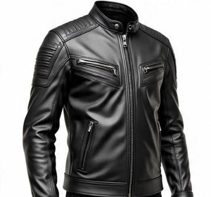 Veste en cuir de haute qualité pour hommes, très élégante et stylée - Product Image 2