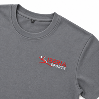 IBERIA Groothandel Premium Grijs T-shirt met ronde hals |   Casual T-shirt met korte mouwen |   Kleding met aangepast logo, OEM groothandel
