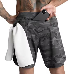 Short de sport pour homme en tissu tissé avec logo personnalisé Short de sport d'été personnalisé Vente en gros à séchage rapide pour homme - Product Image 6