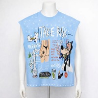 Chemises pour hommes 100% Coton Oversize Écologiques Streetwear Américain Y2K Tendance High-street à Imprimé Graphique Délavées à l'acide, Très Vendues