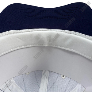 SIBRIN Custom Unisex 6 Panel Pinstripe Baseball <b>Cap</b> White Navy <b>Flat</b> Brim Twill Cotton Hat Outdoor Spring Summer Sports <b>Cap</b> - Product Image 6