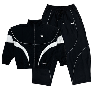 Customized Sportswear Set <b>Lightweight</b> Nylon <b>Jacket</b> and Pants Set Zippered Windproof Casual <b>Running</b> Windbreaker <b>Jacket</b> Outerwear - Product Image 1