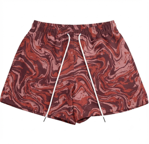 Shorts de sport respirants pour hommes de haute qualité avec impression sublimée réfléchissante à séchage rapide pour la course nocturne en toute sécurité - Product Image 1