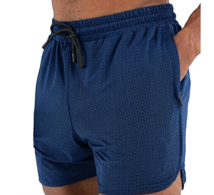 Men's Black Mesh <b>Shorts</b> Elastic Waist Breathable Casual Sport <b>Short</b> Length Solid Color 100% Polyester Waterproof HIGH STREET - Product Image 5