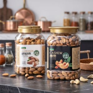 Bouteille en plastique PET carrée de 1380 ml, transparente, à large ouverture, avec couvercle à vis, pour le stockage de biscuits, de chocolat et d'aliments, fabricant vietnamien - Product Image 3