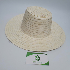 Sombrero de Paja Panamá Green Future Vn con Cinta, Sombrero de Playa Unisex con Diseño a Rayas, Talla Adulto, Material Toquilla - Product Image 6