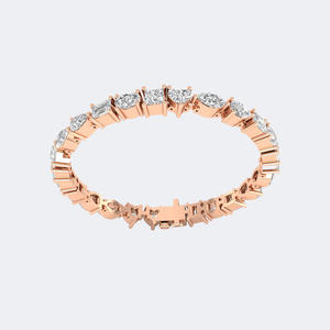 Bracelet en diamants taillés mixtes sertis à griffes, bijou étincelant, élégant, accessoire de mode de luxe, pour usage quotidien, cadeau pour femme - Product Image 3