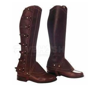 Protectores de Cuero para Patas de Caballo, Resistentes, para Entrenamiento Ecuestre al Aire Libre - Product Image 5