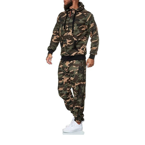 <b>Mens</b> Blank Fleece Tracksuit <b>Pullover</b> Hoodie And Joggers Set Plain Black Sweatsuit Custom Logo - Product Image 5