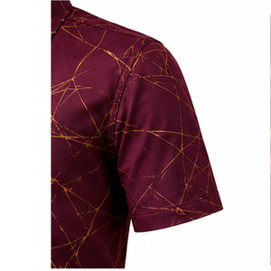 Camisa Casual Estampada para Hombre con Tela Ligera de Mezcla de Algodón y Patrones Modernos Vibrantes - Product Image 4