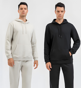 Heavyweight 300gsm Hoodies Men Custom logo 100% Cotton Regular fit Plain Hoodies No <b>String</b> - Product Image 2