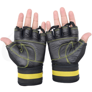Guantes de Gimnasio Personalizados con Logotipo a Color, Medios Dedos, Soporte para Muñeca, Correa Ajustable, Transpirables, Ligeros, de Algodón - Product Image 6