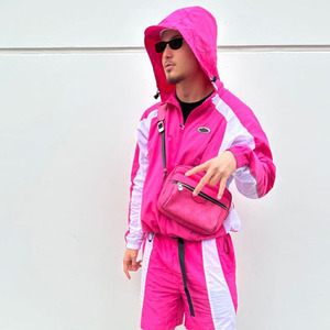 High Quality Custom Color Block Windbreaker Tracksuit Nylon <b>Jacket</b> and Shorts Set for Men Streetwear Sportswear Outfit - Product Image 1