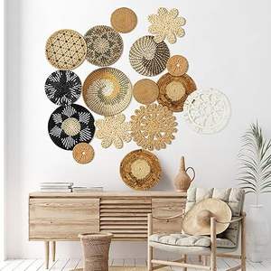 Cesta Colgante de Pared de Estilo Boho, Decoración de Pared de Bambú Tejido Natural para el Hogar, Venta al por Mayor, Hecho por KingCraftViet - Product Image 3