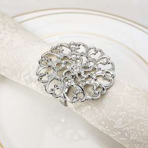 Elegantes Servilleteros Metálicos, Decoración Estilosa para la Mesa, para el Hogar, Comedor, Bodas y Banquetes - Product Image 6