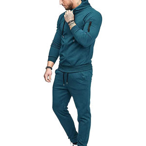 Ensemble de vêtements de sport pour homme, hiver, manches longues, polaire, imprimé à pois, sweat-shirt à fermeture éclair, pantalon de survêtement ample, ensemble de sport deux pièces - Product Image 4