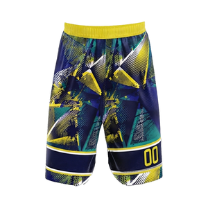 Ensemble de maillots de basket-ball sublimés personnalisés, col en V, sans manches, imprimé géométrique, évacuation de l'humidité, extensible dans quatre directions, respirant, athlétique - Product Image 4