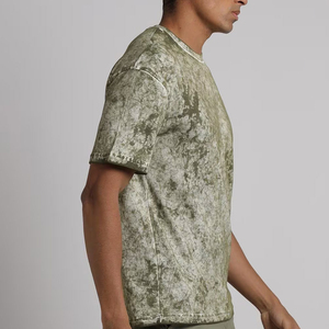 Camiseta de Diseño Único, Bajo MOQ, Color Sólido, Lavado Ácido, 100% Algodón, Color Personalizado, para Hombre, Alta Calidad, Transpirable - Product Image 6