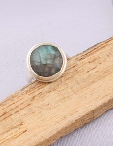 Handmade 925 Sterling <b>Silver</b> Amethyst <b>Solitaire</b> <b>Ring</b> Wholesale Raw Faceted Blue Flash Gemstone Classic Party <b>Ring</b> Supplier - Product Image 3