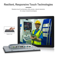 Computadoras Industriales de 10, 12, 15, 17, 19 y 21.5 Pulgadas, J1900/I3/I5/I7, 120Gb SDD, WiFi, Pantalla Táctil Resistiva, PC Todo en Uno, LCD