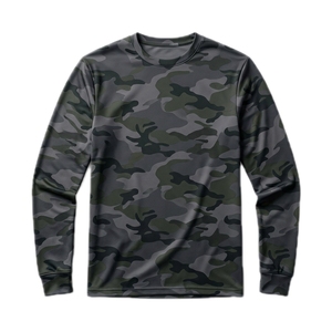 T-shirt HYPEN SPORTS à col rond et manches longues, en softshell, imprimé HD, anti-UV, imperméable, épais, en toile, motif floral, pour l'hiver - Product Image 1