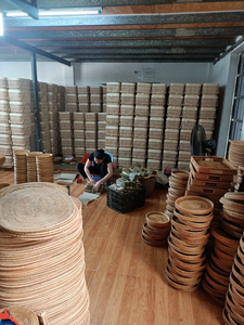 ชามขนมทำจากไม้ไผ่แบบหมุนพร้อมที่จับหวายเครื่องครัวเป็นมิตรกับสิ่งแวดล้อมจากเวียดนามดีไซน์ใหม่ - Product Image 6