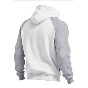 Nouveau sweat à capuche zippé en polaire 100 % coton écologique pour sports de plein air automne-hiver, couleur contrastante, tendance et à la mode - Product Image 5