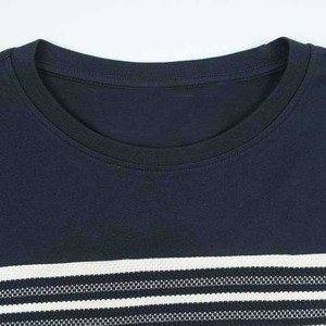 Camiseta de Algodón a Rayas Sublimada Transpirable de Calidad Boutique al por Mayor, Diseño Minimalista, Ropa para Hombre - Product Image 2