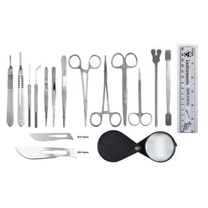 Kit de dissection chirurgical de haute qualité en acier inoxydable, 18 pièces, pour formation en sutures mineures, instruments manuels, certifié CE - Product Image 5
