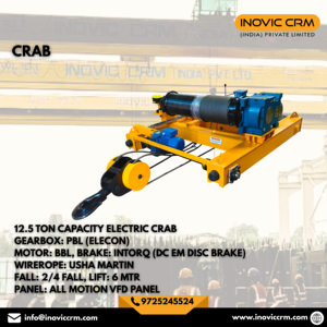 Grue électrique à pont INOVIC CRM 1-50 tonnes, unité de grue à pont robuste |   Chariot de levage industriel à double poutre - Product Image 1