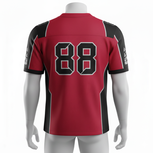 Jersey de Fútbol Americano al por Mayor de Alta Calidad, Transpirable, Tallas Grandes, con Mangas a Rayas y Diseños Bordados o Sublimados - Product Image 4