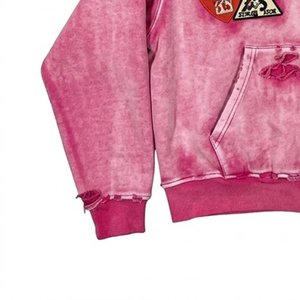 Sudadera con Capucha para Mujer, Estilo Tie-Dye Rosa, con Logotipo Personalizado, Manga Larga, Tejido de Punto, Spandex/Poliéster, Cierre de Cremallera, Transpirable - Product Image 6