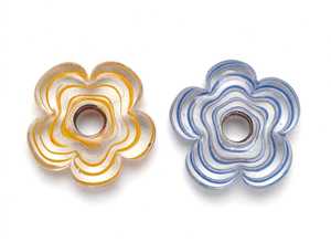 Cuentas de Vidrio Millefiori Onduladas con Diseño de Flores y Estrellas, Coloridas, Venta al Por Mayor, Lote a Granel - Product Image 4
