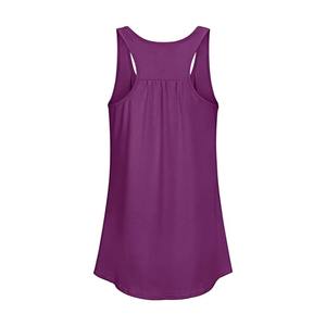 Débardeur de sport dos nageur pour femme, débardeur d'été uni tendance pour femme, caraco basique en mélange de coton doux pour femme - Product Image 2