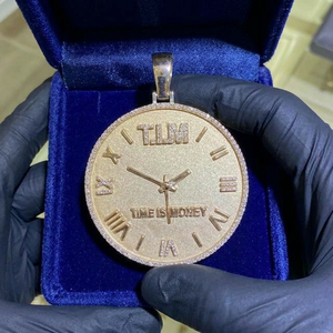 Colgante de Letra para Hombre con Moissanita Chapado en Oro de 14K, Inicial Personalizada, Joyería Hip Hop Drip Bling, Venta al por Mayor, Bajo MOQ, Proveedor de Joyería - Product Image 4