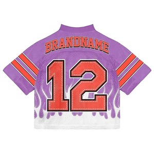 เสื้อฟุตบอลตาข่ายพิมพ์ลายขายส่ง แขนสั้น โพลีเอสเตอร์ 100% ระบายอากาศได้ดี ไซส์ใหญ่ แห้งเร็ว สไตล์สั่งทำได้ - Product Image 2