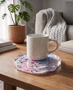 Modern Home Decor Eco-friendly Acrylic Plastic <b>Coasters</b> Novelty Irregular Shape Customized Color Wholesale Artfulcosmos Highly - Product Image 3